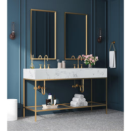 Meridian Marmo White Engineered Marble Bathroom Vanity