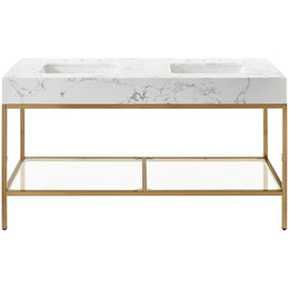 Meridian Marmo White Engineered Marble Bathroom Vanity