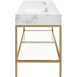 Meridian Marmo White Engineered Marble Bathroom Vanity