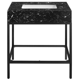 Meridian Marmo Black Engineered Marble Bathroom Vanity