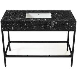 Meridian Marmo Black Engineered Marble Bathroom Vanity