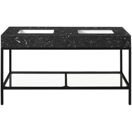 Meridian Marmo Black Engineered Marble Bathroom Vanity
