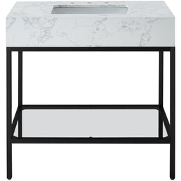 Meridian Marmo White Engineered Marble Bathroom Vanity