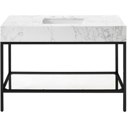 Meridian Marmo White Engineered Marble Bathroom Vanity