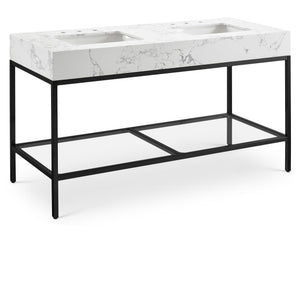 Meridian Marmo White Engineered Marble Bathroom Vanity