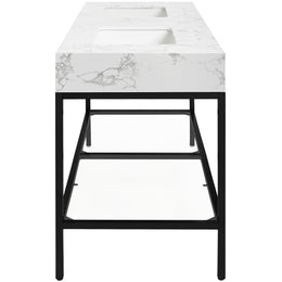 Meridian Marmo White Engineered Marble Bathroom Vanity