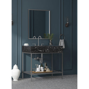 Meridian Marmo Black Engineered Marble Bathroom Vanity