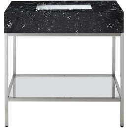 Meridian Marmo Black Engineered Marble Bathroom Vanity