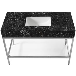 Meridian Marmo Black Engineered Marble Bathroom Vanity