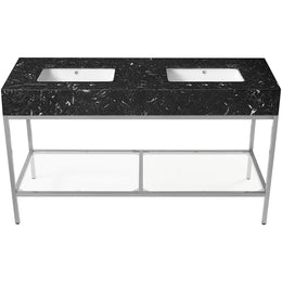 Meridian Marmo Black Engineered Marble Bathroom Vanity