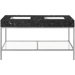 Meridian Marmo Black Engineered Marble Bathroom Vanity