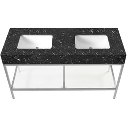 Meridian Marmo Black Engineered Marble Bathroom Vanity