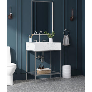 Meridian Marmo White Engineered Marble Bathroom Vanity