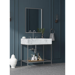 Meridian Marmo White Engineered Marble Bathroom Vanity