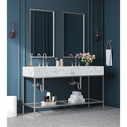 Meridian Marmo White Engineered Marble Bathroom Vanity