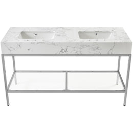 Meridian Marmo White Engineered Marble Bathroom Vanity