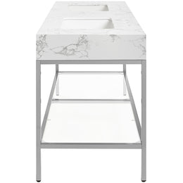 Meridian Marmo White Engineered Marble Bathroom Vanity