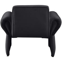Meridian Fleurette Black Velvet Accent Chair