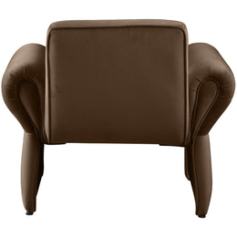 Meridian Fleurette Brown Velvet Accent Chair