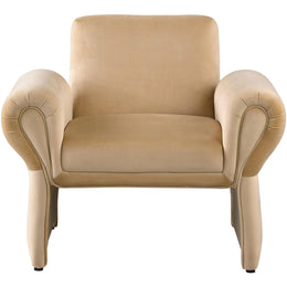 Meridian Fleurette Camel Velvet Accent Chair