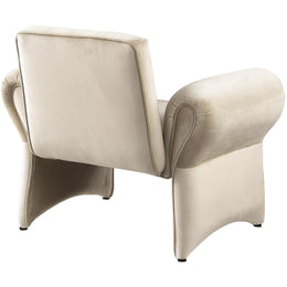 Meridian Fleurette Cream Velvet Accent Chair