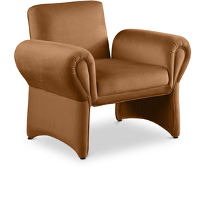 Meridian Fleurette Saddle Velvet Accent Chair
