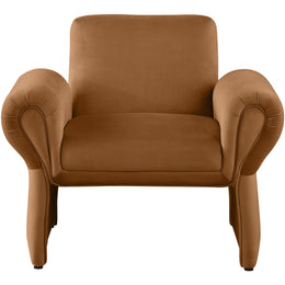 Meridian Fleurette Saddle Velvet Accent Chair