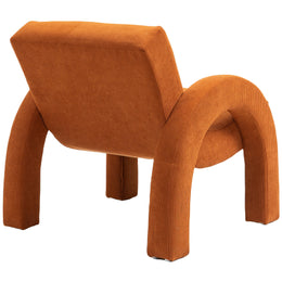 Meridian Corduroy Cognac Corduroy Fabric Accent Chair