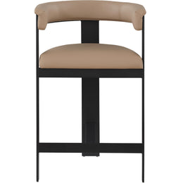 Meridian Romeo Tan Vegan Leather Counter Stool