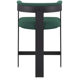 Meridian Romeo Green Boucle Fabric Counter Stool