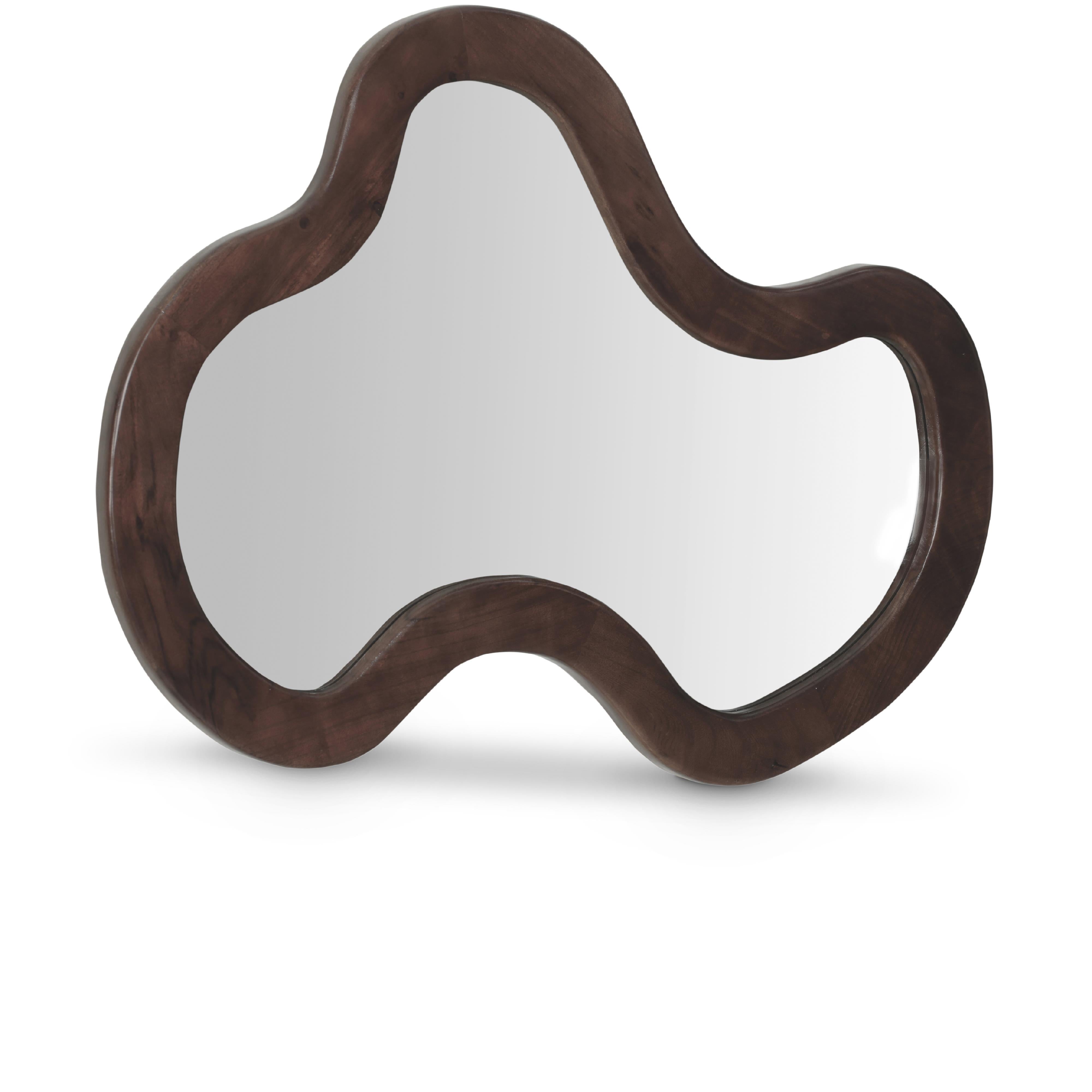 Meridian Oblique Brown Mirror