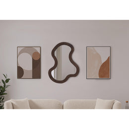 Meridian Oblique Brown Mirror