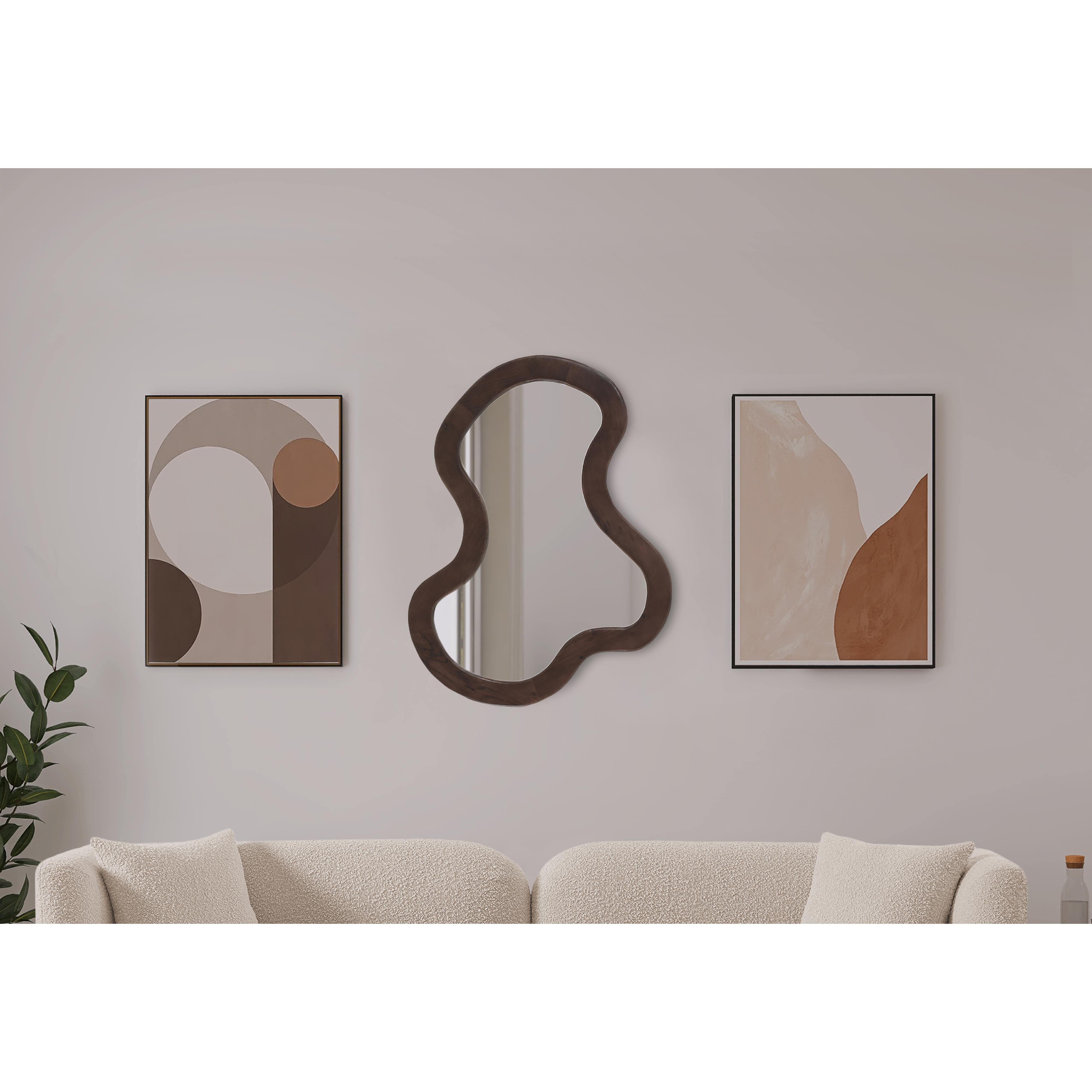 Meridian Oblique Brown Mirror