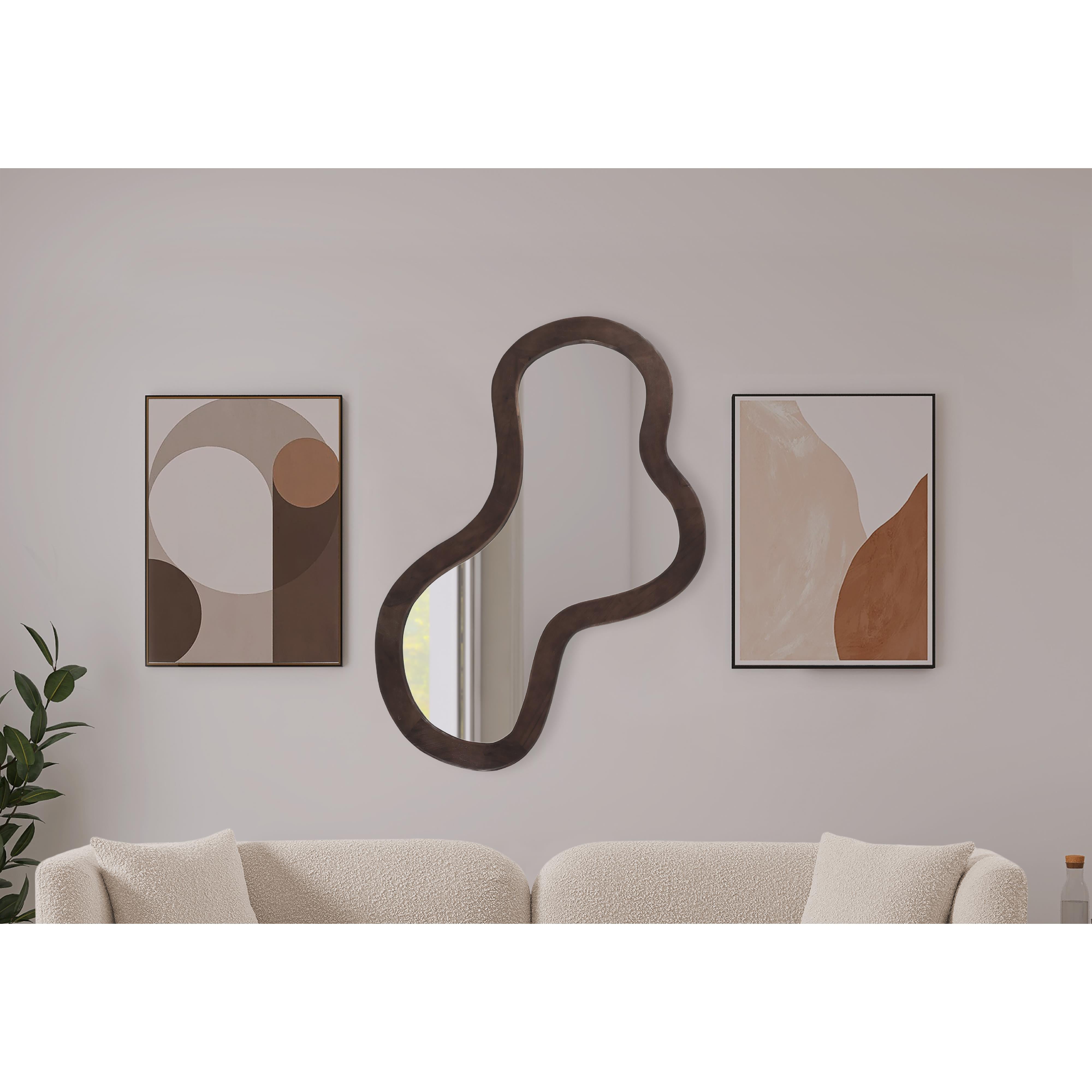 Meridian Oblique Brown Mirror