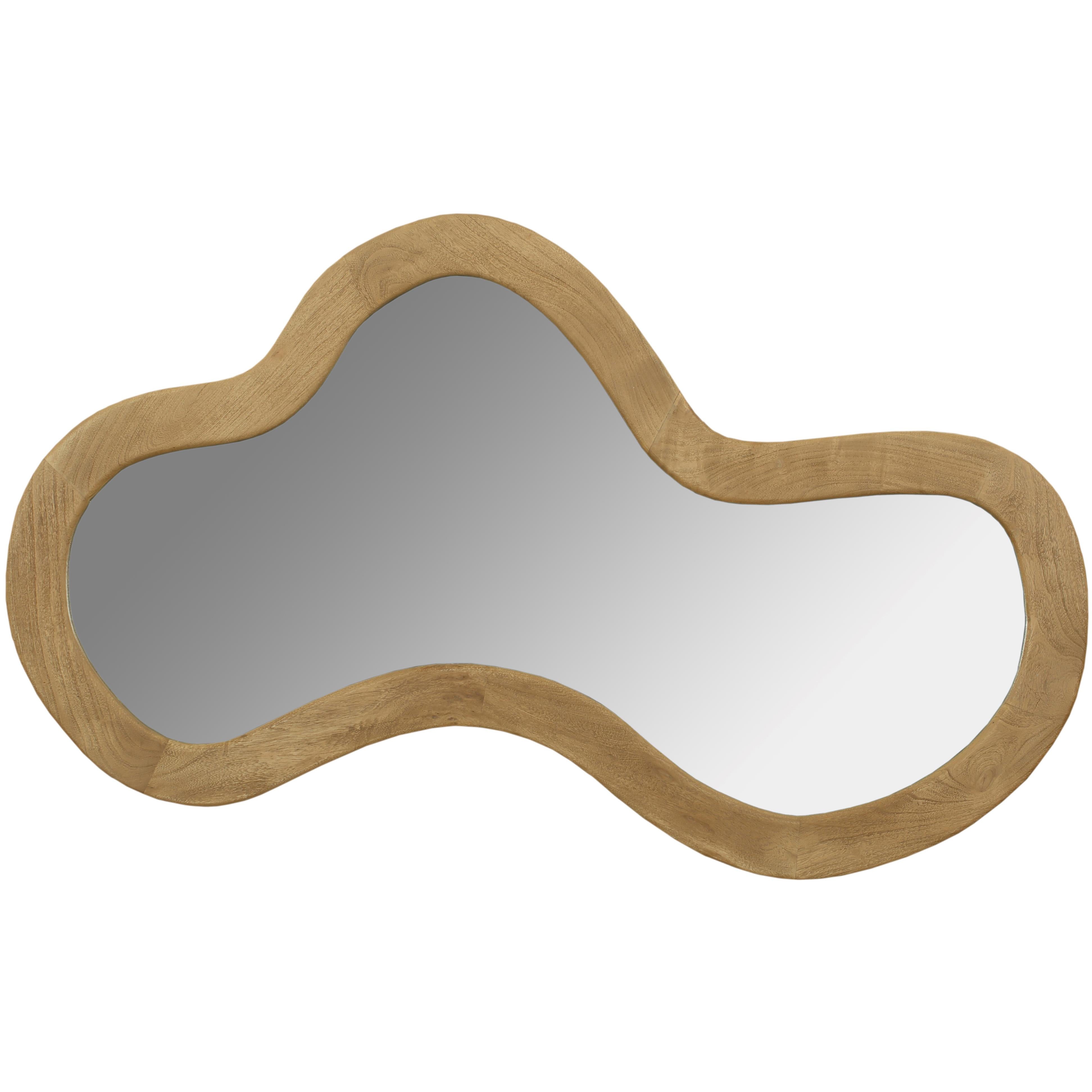 Meridian Oblique Oak Mirror