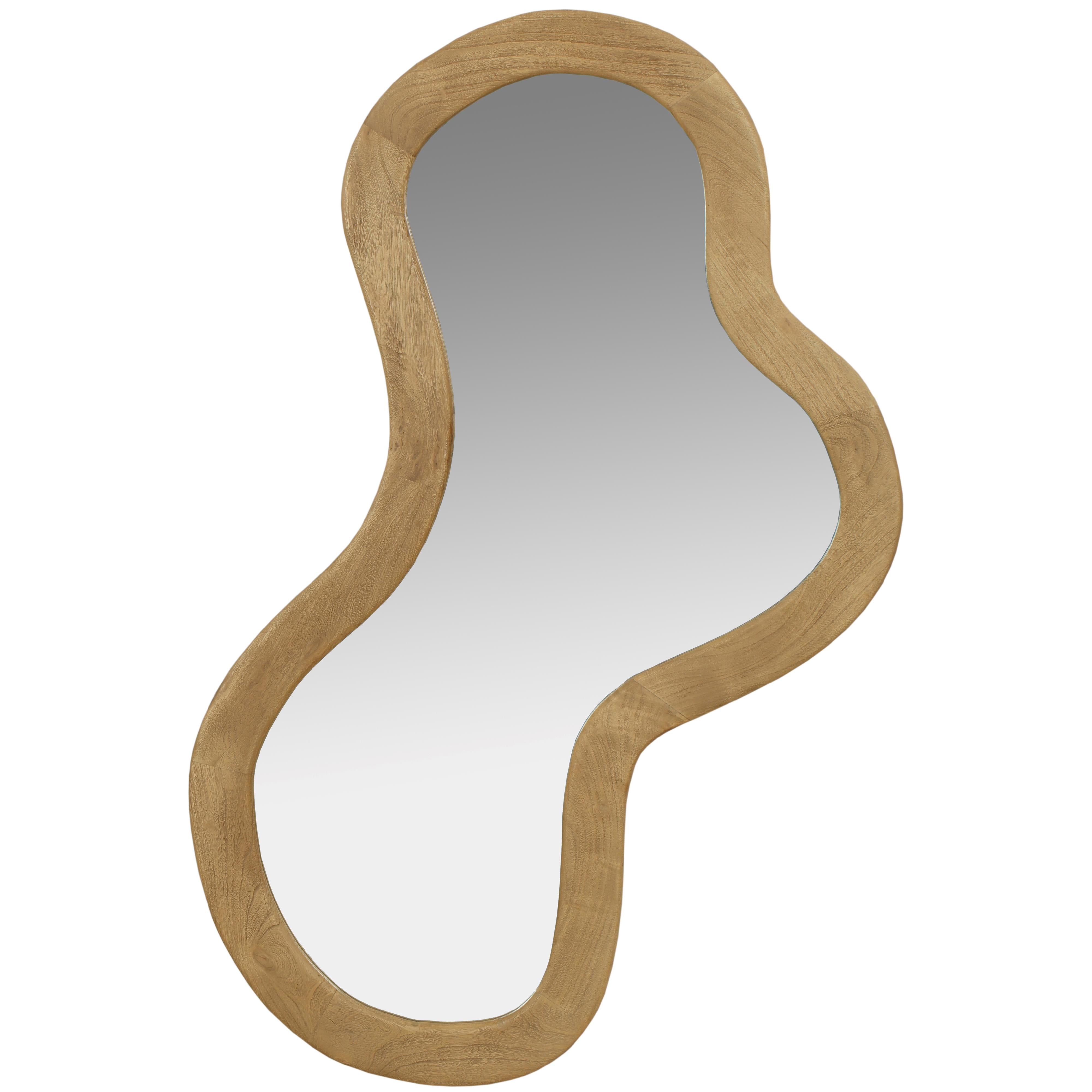 Meridian Oblique Oak Mirror