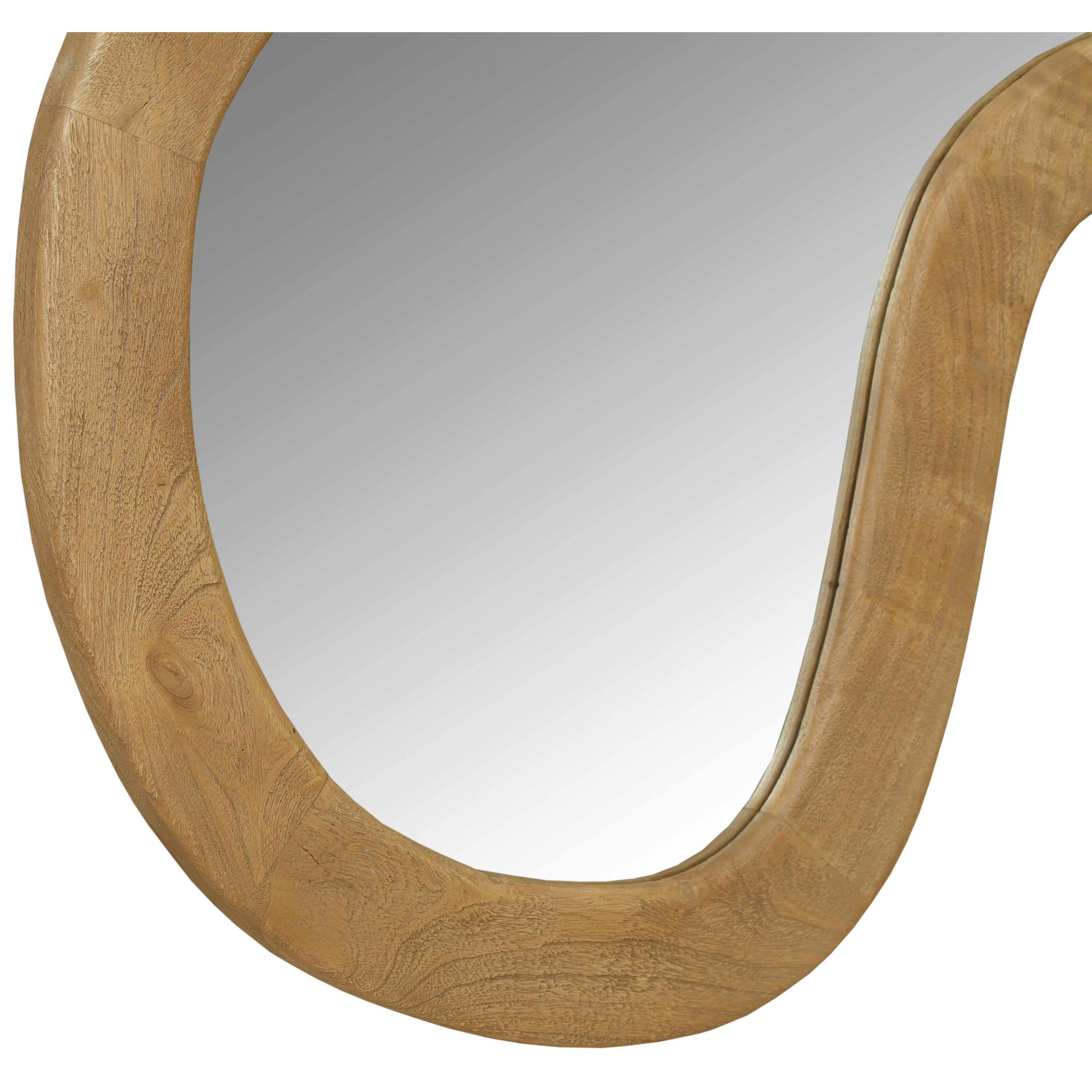 Meridian Oblique Oak Mirror