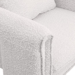 Meridian Stylus Cream Boucle Fabric Accent Chair