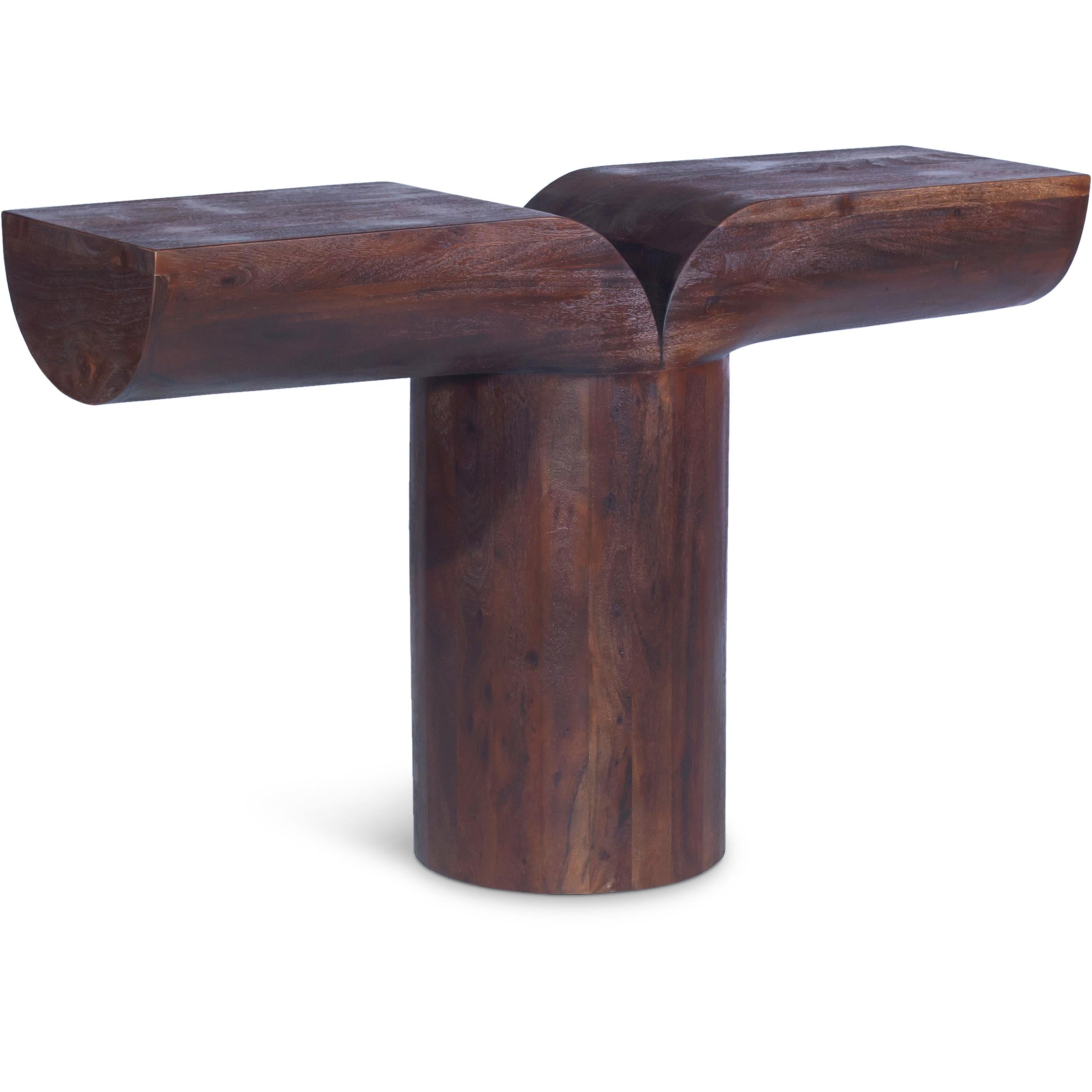 Meridian Tee Brown Console Table