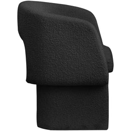 Meridian Emmet Black Boucle Fabric Dining Chair / Accent Chair