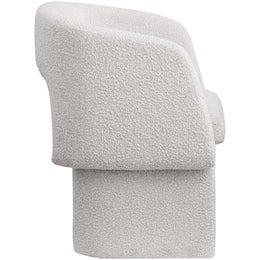 Meridian Emmet Cream Boucle Fabric Dining Chair / Accent Chair