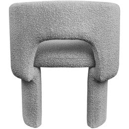 Meridian Emmet Grey Boucle Fabric Dining Chair / Accent Chair