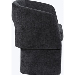 Meridian Emmet Black Chenille Fabric Dining Chair / Accent Chair