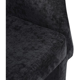 Meridian Emmet Black Chenille Fabric Dining Chair / Accent Chair