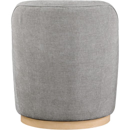 Meridian Clarita Light Grey Chenille Fabric Swivel Accent Chair