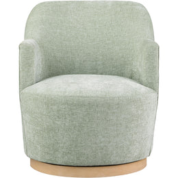 Meridian Clarita Mint Chenille Fabric Swivel Accent Chair