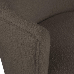 Meridian Clarita Brown Boucle Fabric Swivel Accent Chair