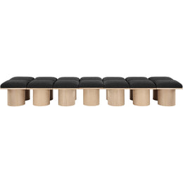 Meridian Pavilion Black Boucle Fabric Bench