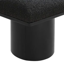 Meridian Pavilion Black Boucle Fabric Bench