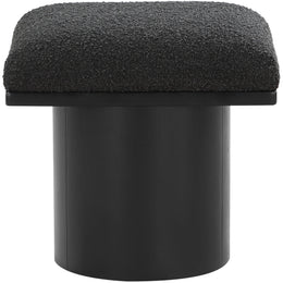 Meridian Pavilion Black Boucle Fabric Bench/Stool
